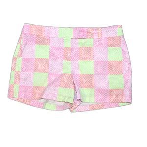VINEYARD VINES Womens NEON Patchwork WHALE Shorts Pink Orange Green, Sz.6